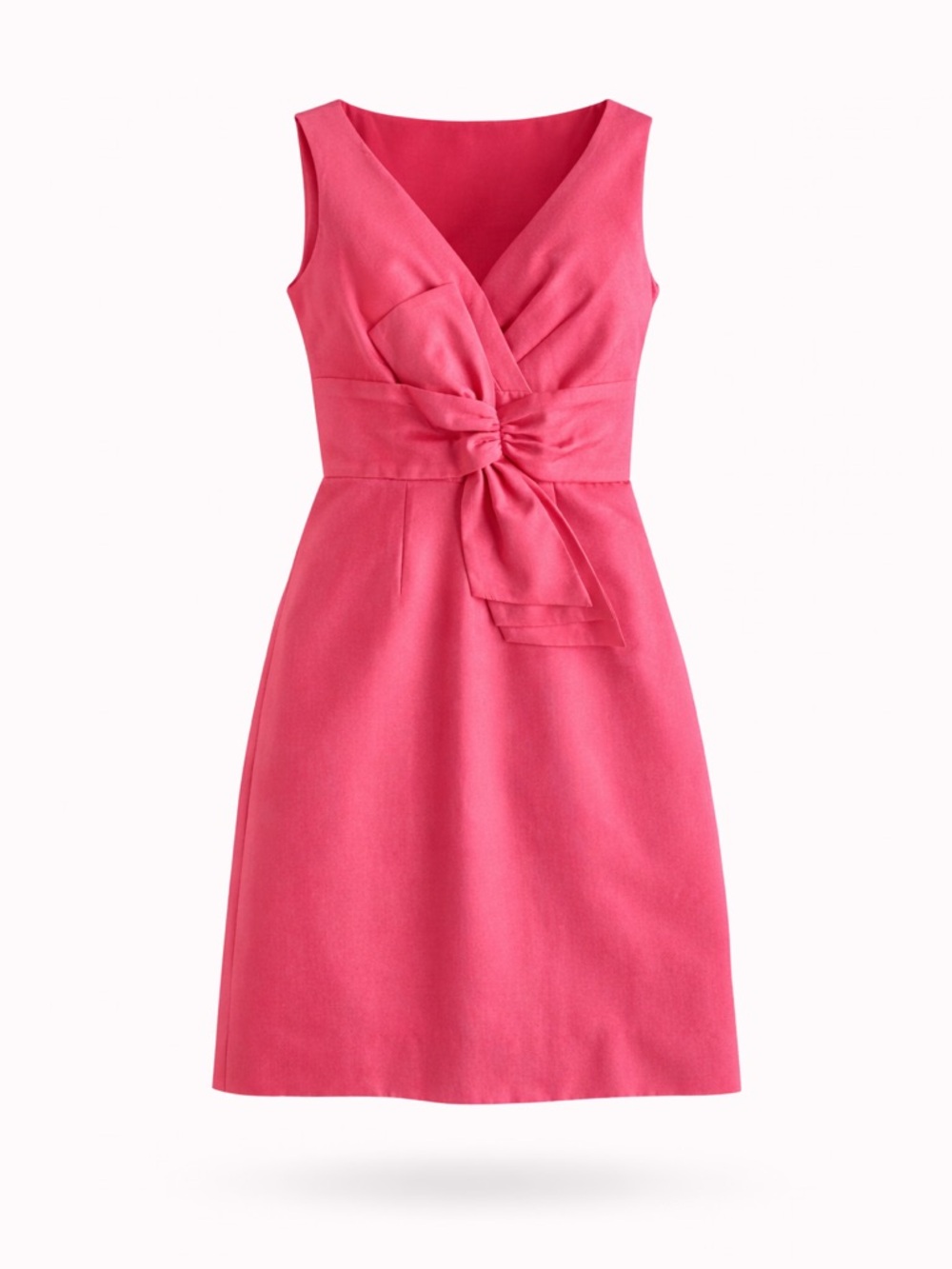 Kate Spade Silk Sleeveless Bow Knot Front Sheath Dress in Coral Pink Sz 0